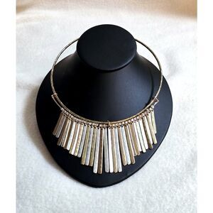 RLM Soho wire collar circlet necklace gold & silver tone metal pendants